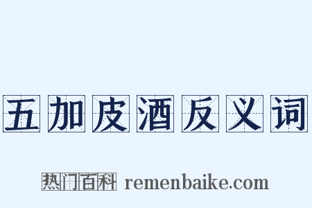 五加皮酒反义词是什么意思的图片